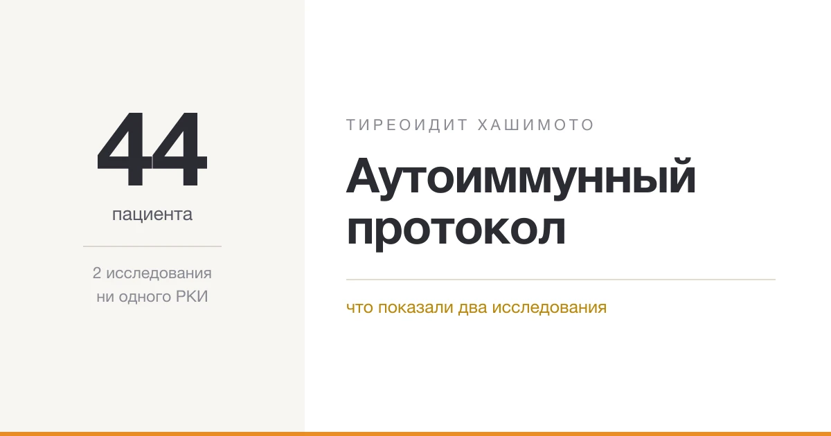 Аутоиммунный протокол (АИП) при тиреоидите Хашимото: что показали два исследования