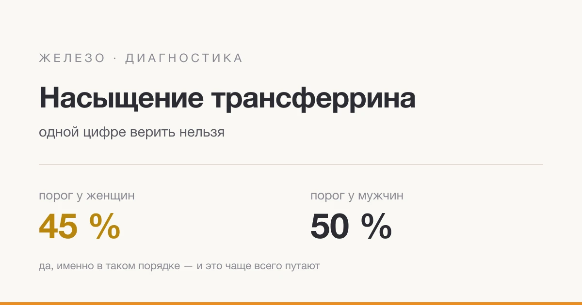Насыщение трансферрина: почему одной цифре нельзя верить