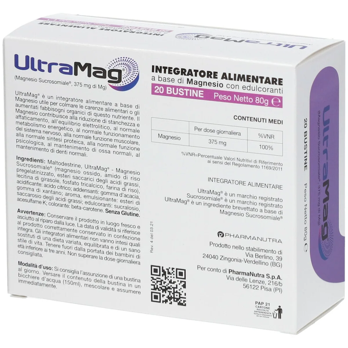 ULTRA MAG 375 mg — Magnesium Sachets (20 packets) 7