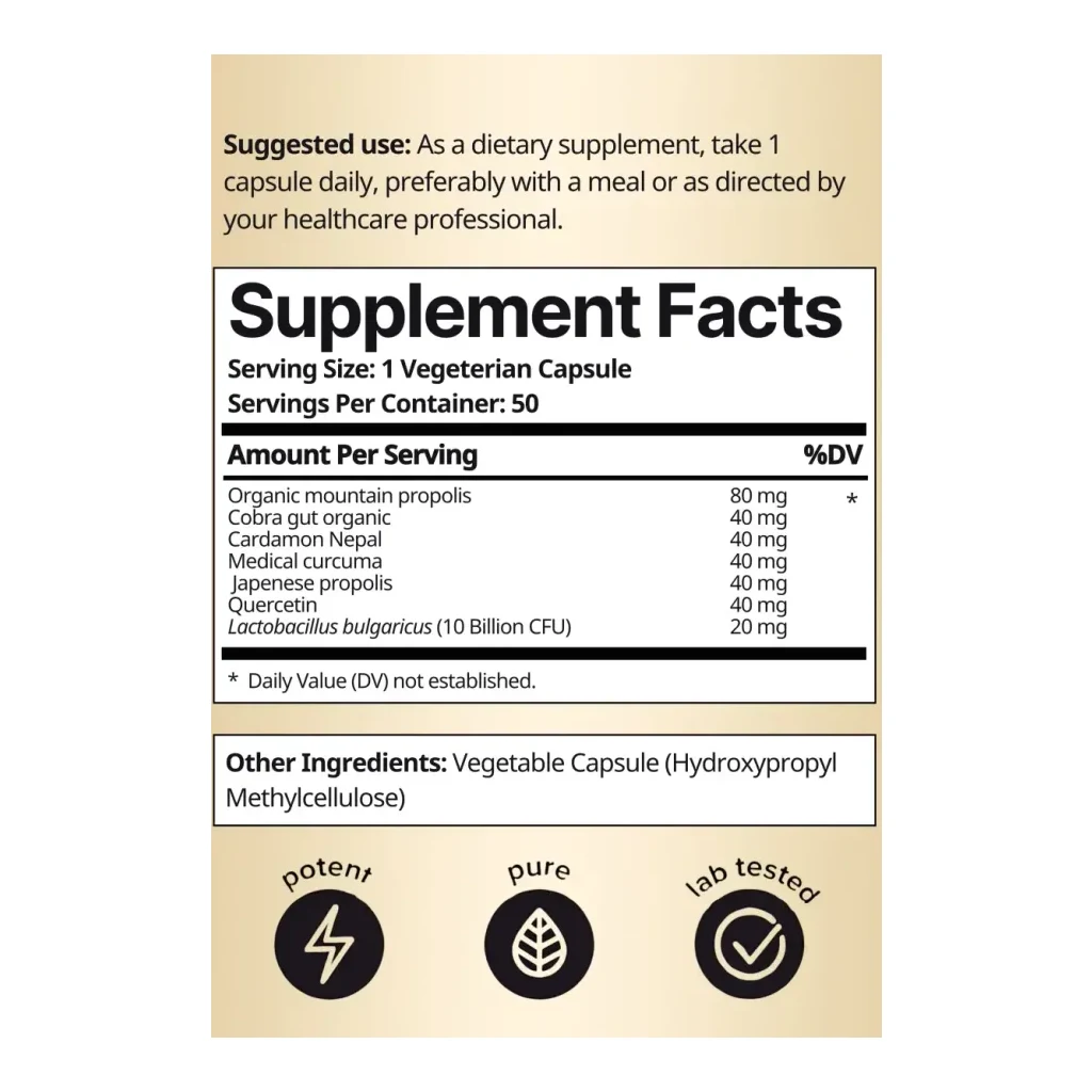 Md_Pereligyn Cobra Gut: Natural Remedy for Stomach and Intestinal Health 50 caps 4